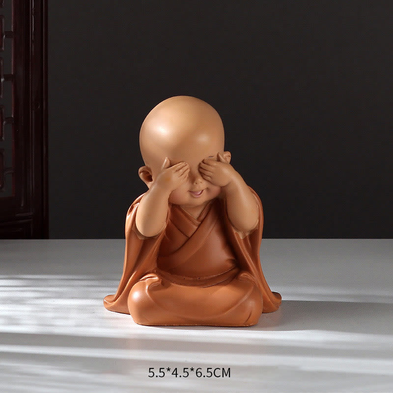 Nimara Ritual Small Mini Meditation Praying Monk Serenity Resin Home Decoration