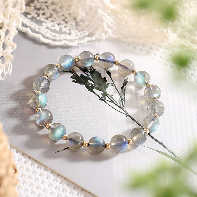 Nimara Ritual 14k Gold Plated Natural Moonstone Healing Love Bracelet