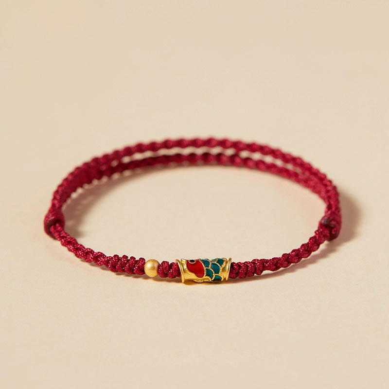 Nimara Ritual Handcrafted Koi Fish Wealth Prosperity Braided Rope Bracelet