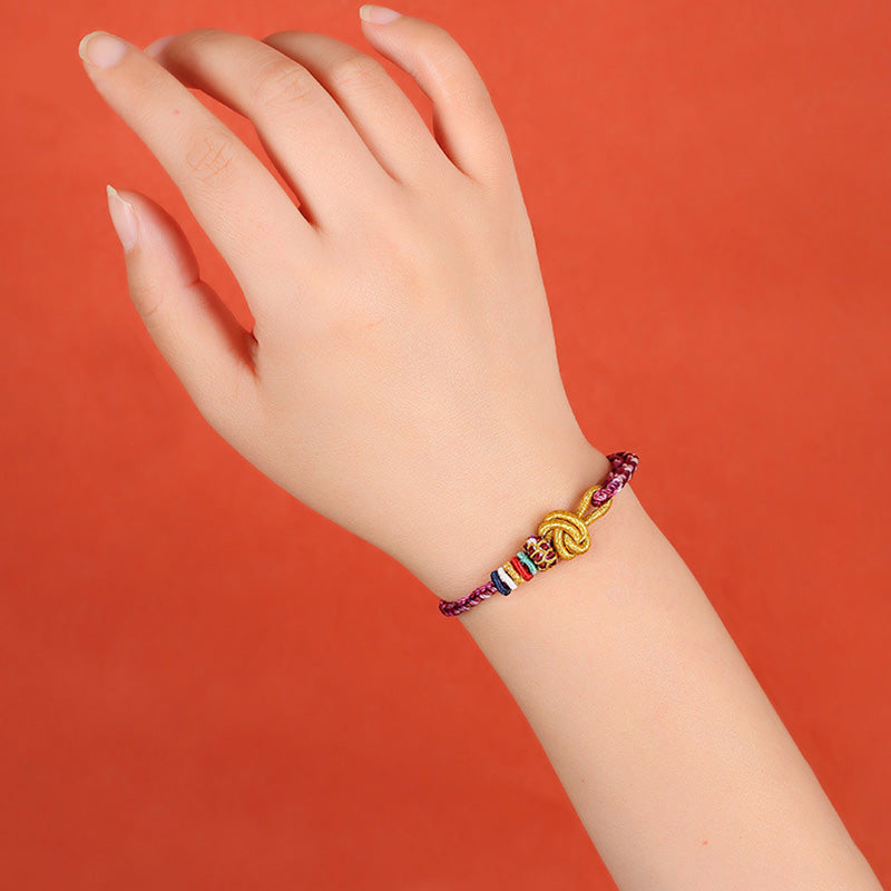 Nimara Ritual Handmade Dunhuang Colorful Rope Protection Braid String Bracelet