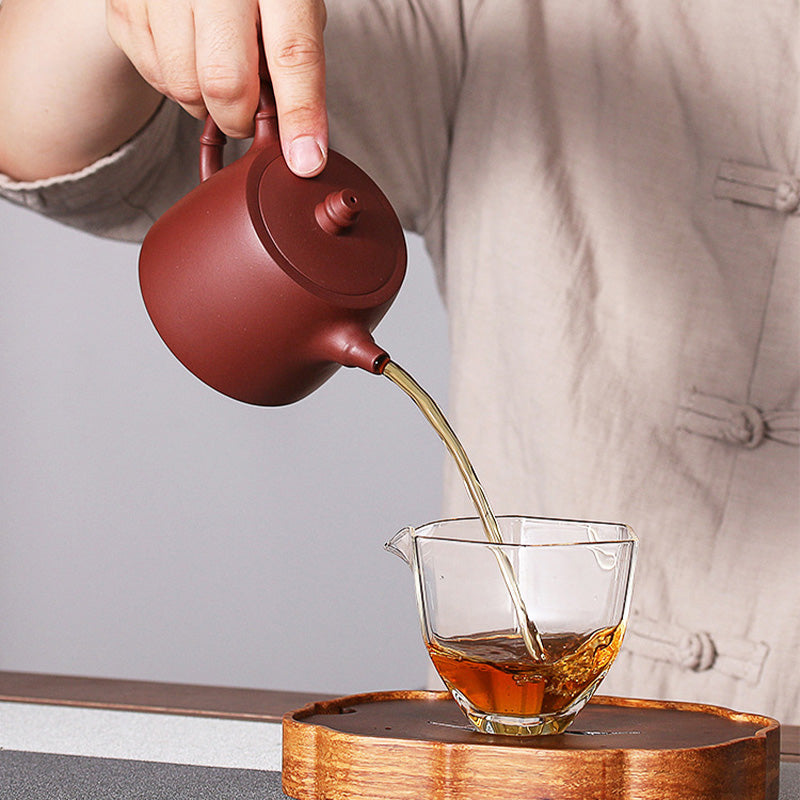 Nimara Ritual Handmade Vintage Bamboo Purple Clay Kung Fu Teapot
