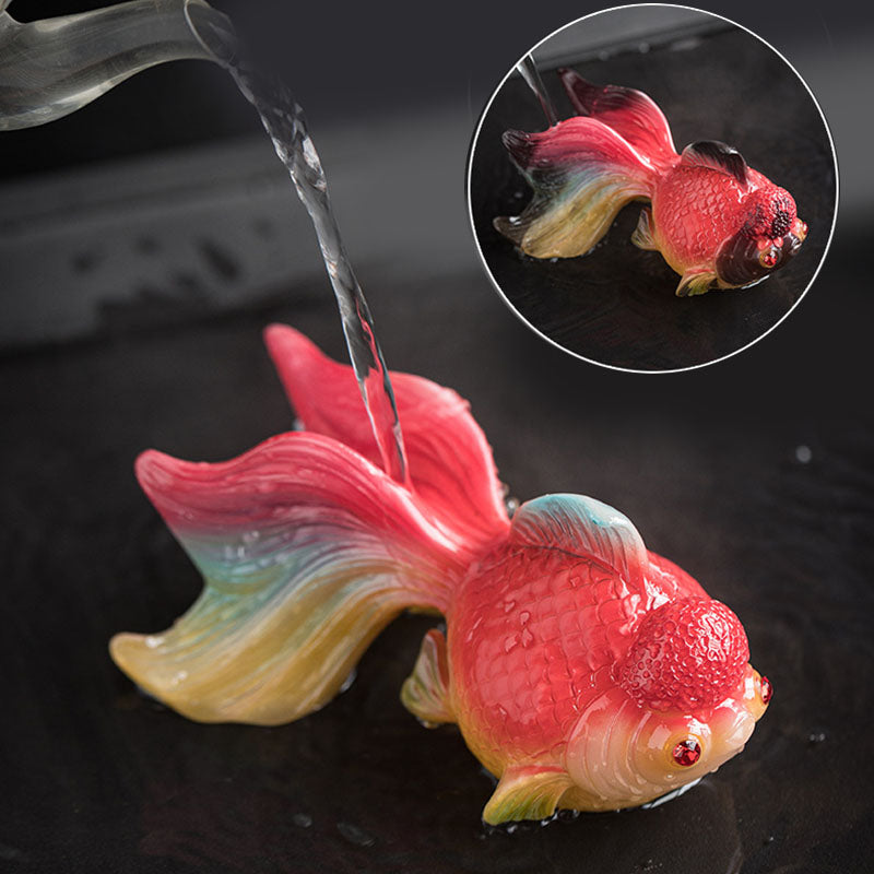 Nimara Ritual Color Changing Koi Fish Resin Tea Pet Wealth Home Figurine Decoration