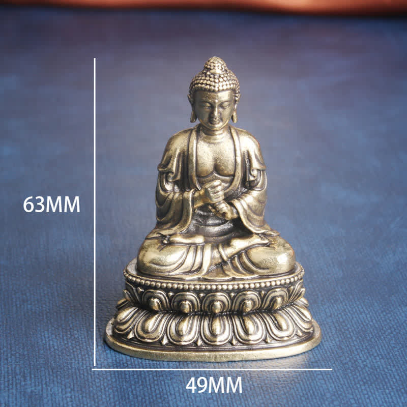 Nimara Ritual Tathagata Buddha Serenity Copper Statue Decoration