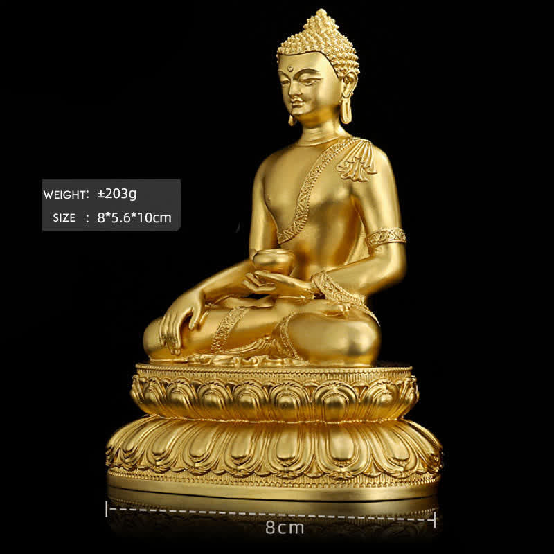 Nimara Ritual Shakyamuni Amitabha Medicine Buddha Figurine Serenity Copper Statue Home Decoration
