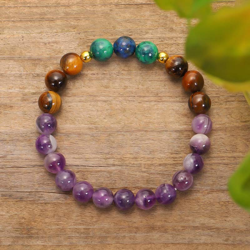 Nimara Ritual Tibetan Amethyst Purify Bracelet Mala Set