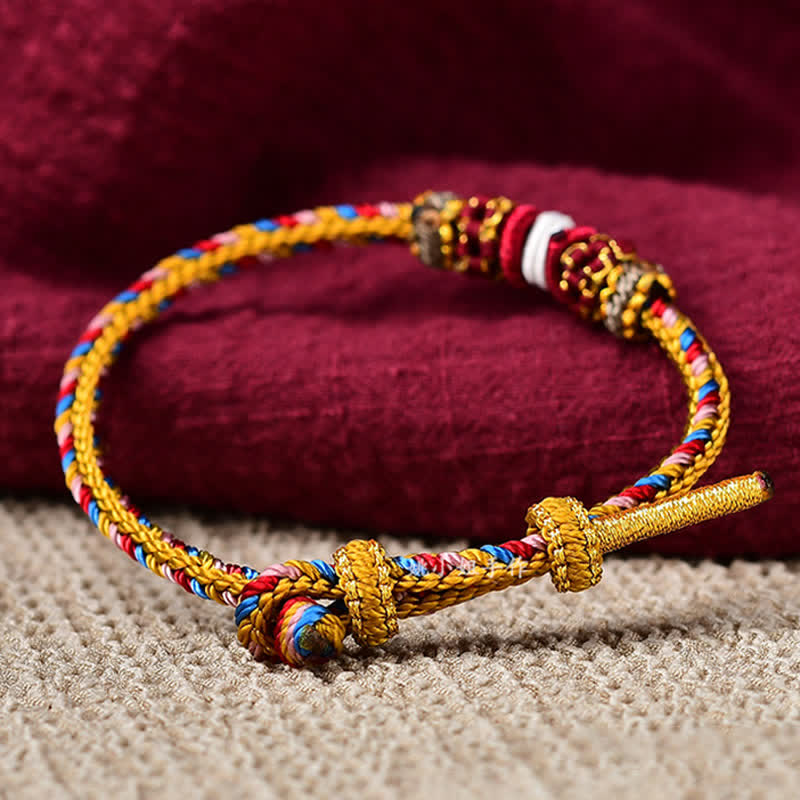 Nimara Ritual Handmade Dunhuang Color Luck Braid String Bracelet