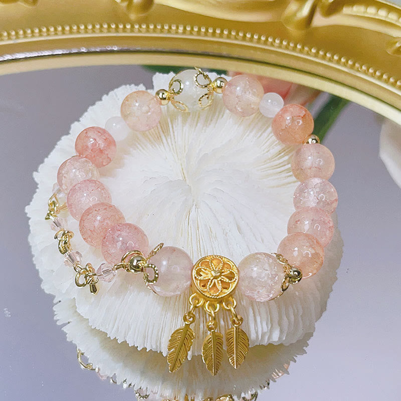 Nimara Ritual Glass Bead Dream Catcher Protection Charm Bracelet