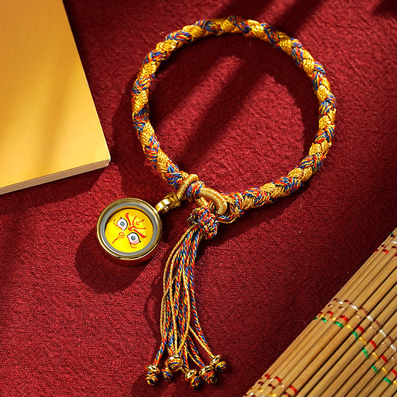Nimara Ritual Handmade Tibetan Five God Of Wealth Dragon Scale Rope Luck Braid Bracelet