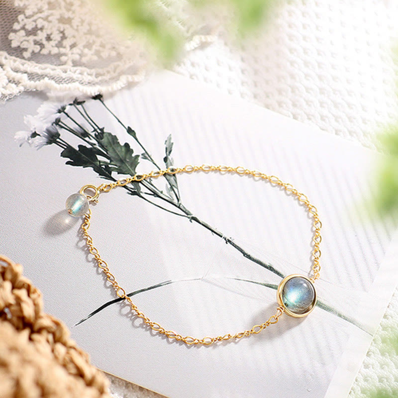 Nimara Ritual 14k Gold Plated Natural Moonstone Healing Love Bracelet