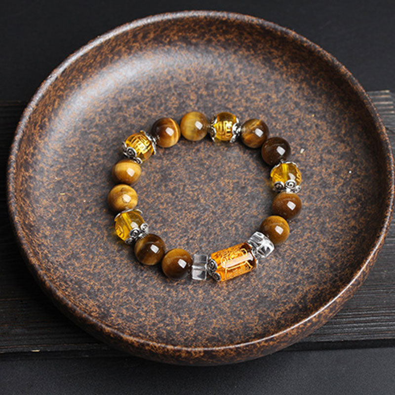 Nimara Ritual Tiger Eye Bead Fortune Prosperity Bracelet