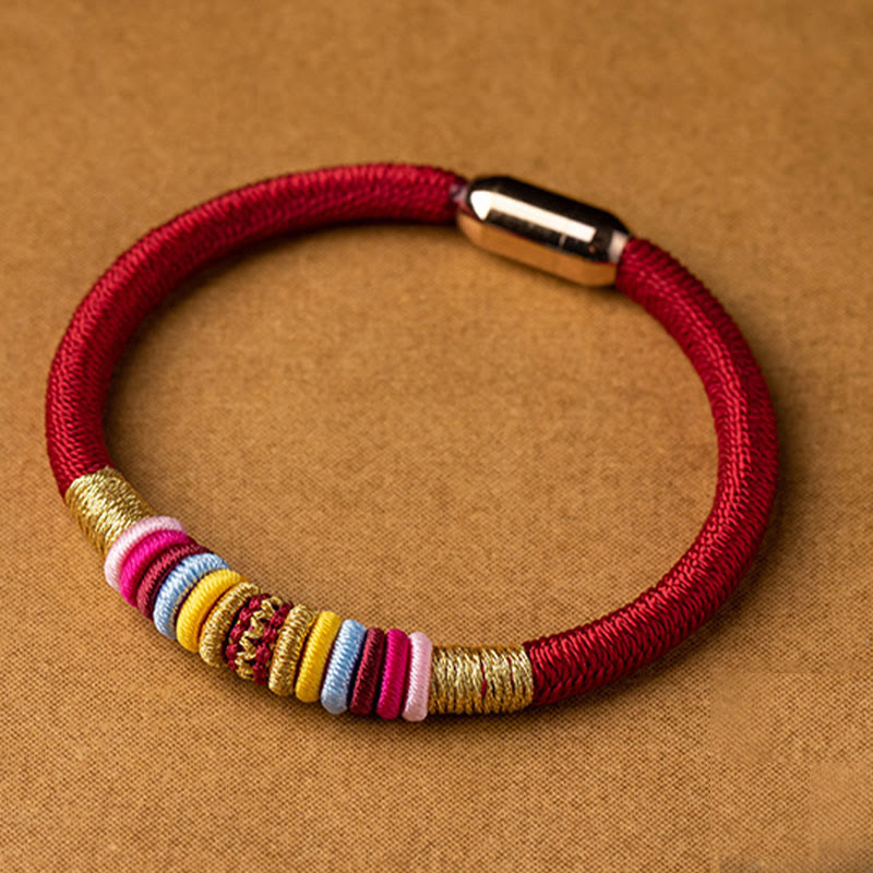 Nimara Ritual Tibetan Handmade King Kong Knot Protection Magnetic Buckle Braided Bracelet