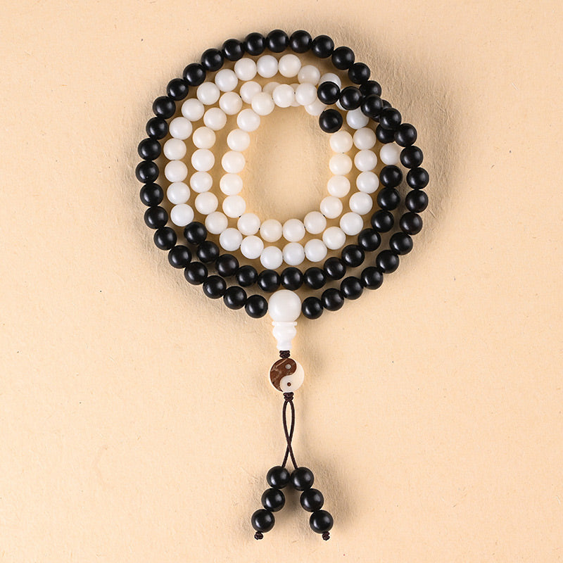 Nimara Ritual Ebony YinYang Protection Necklace Mala