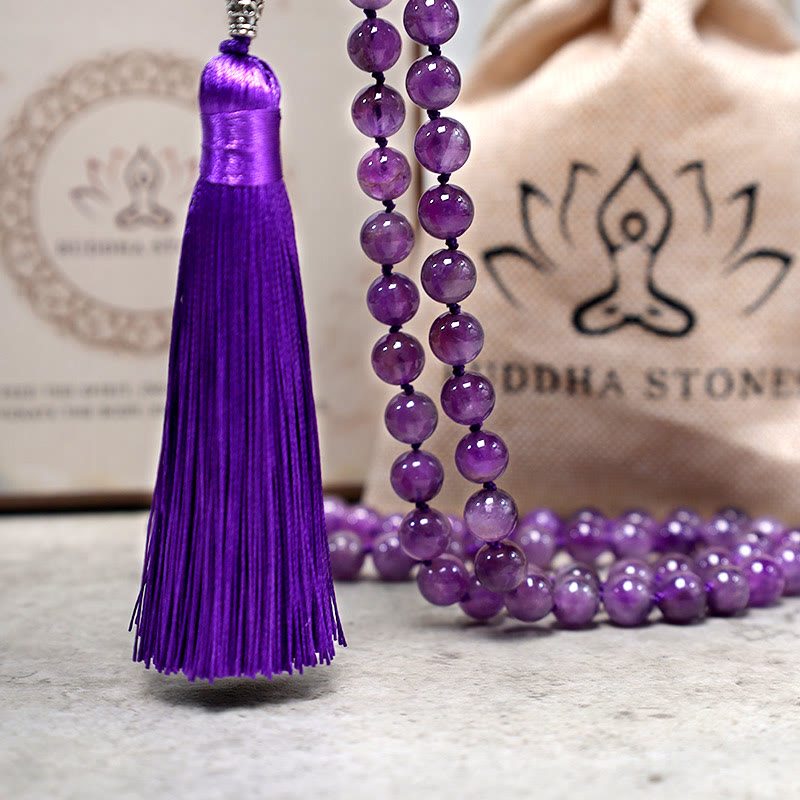 Nimara Ritual Tibetan 108 Mala Beads Necklace Yoga Meditation Prayer Beads Necklace