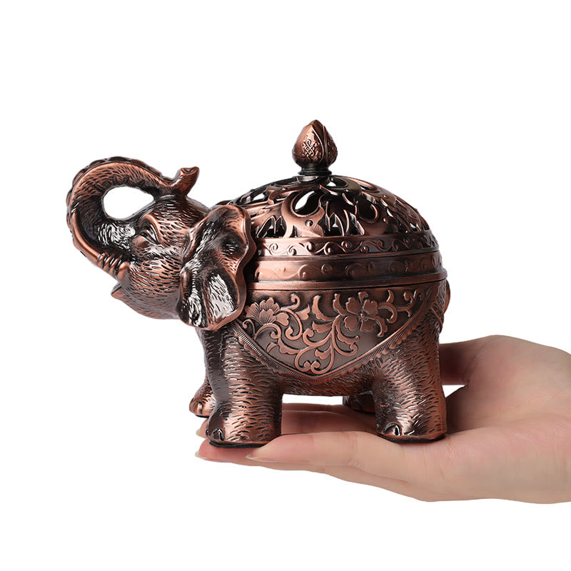 Nimara Ritual Elephant Alloy Incense Holder Home Decoration Incense Burner