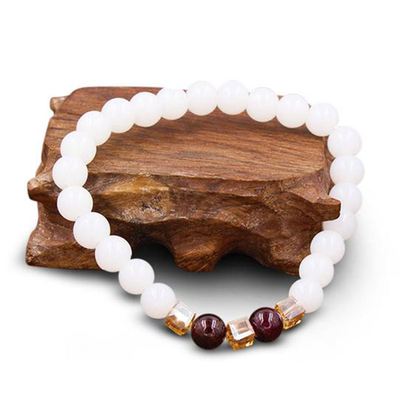 Nimara Ritual Natural White Jade Protection Bracelet