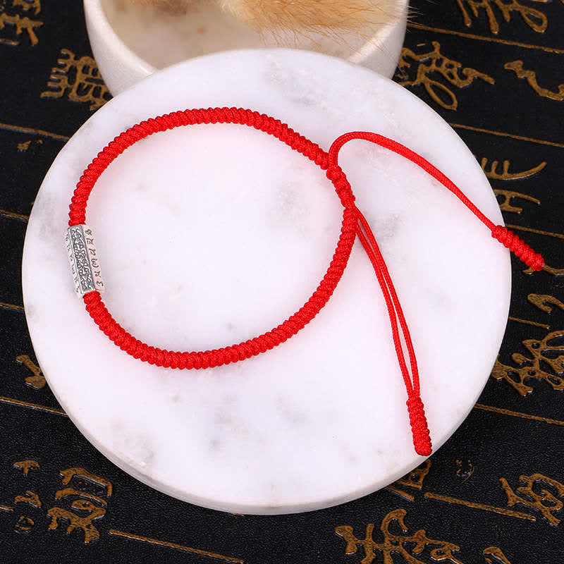 Nimara Ritual Om Mani Padme Hum Luck Protection Red String Bracelet