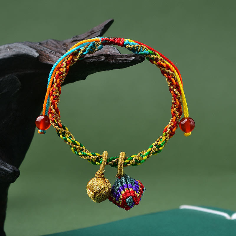 Nimara Ritual Colorful Rope Luck Handcrafted Zongzi Charm Bracelet