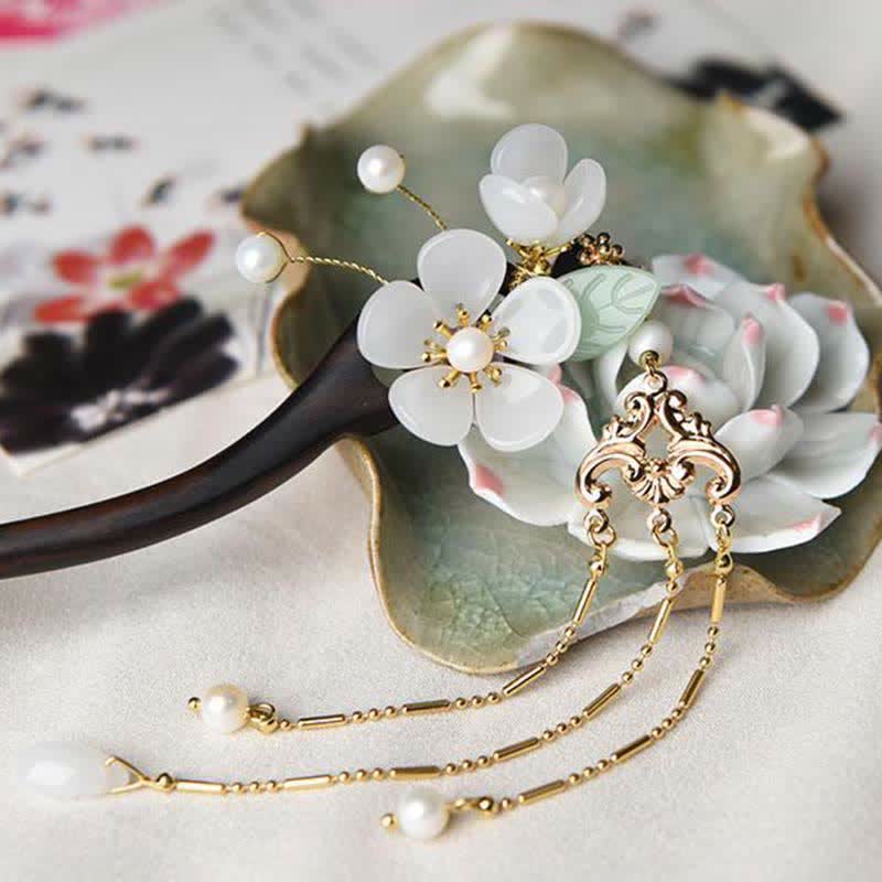 Nimara Ritual Ebony Flower Protection Blessing Hairpin Decorations