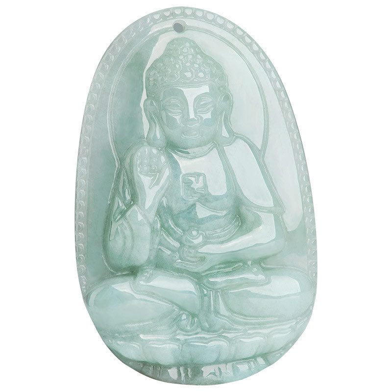 Nimara Ritual Chinese Zodiac Natal Buddha Jade Wealth Prosperity Necklace Pendant