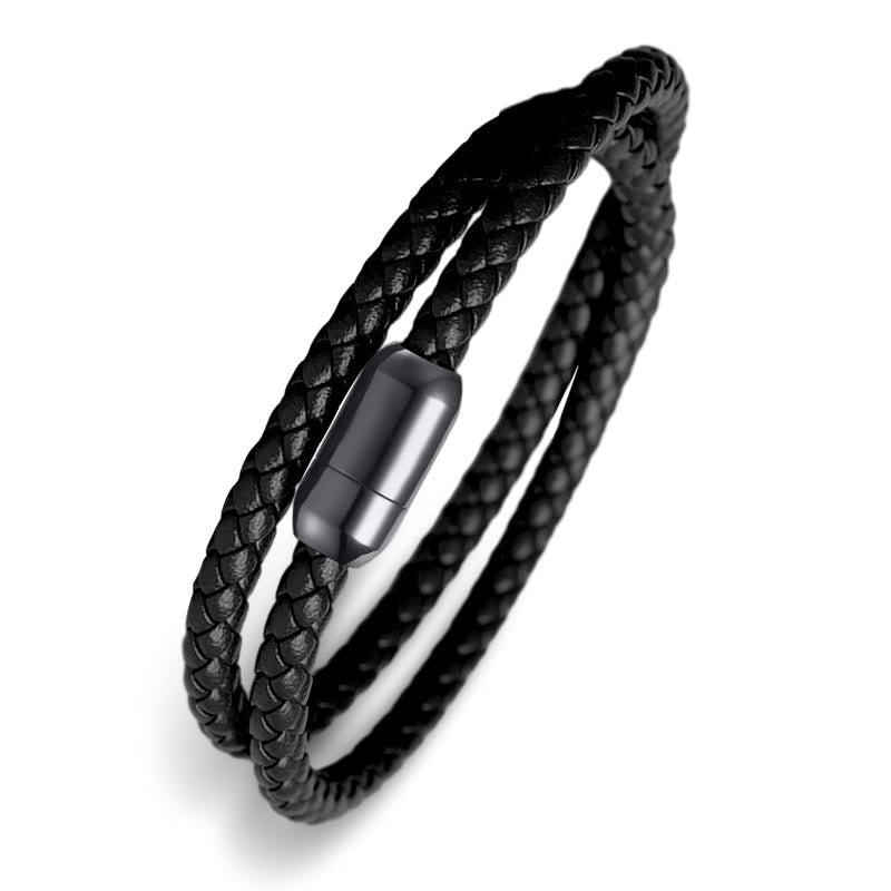 Nimara Ritual Genuine Leather Red String Protection Magnetic Buckle Bracelet