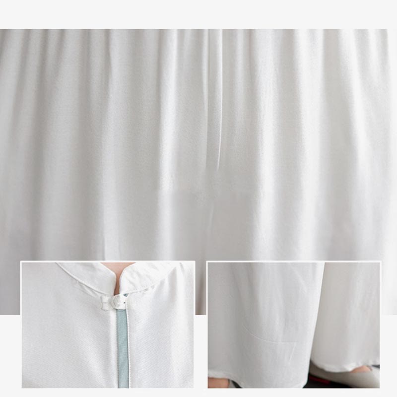 Nimara Ritual 2Pcs Tang Suit Long Sleeve Shirt Top Pants Meditation Zen Tai Chi Cotton Linen Clothing Women's Set