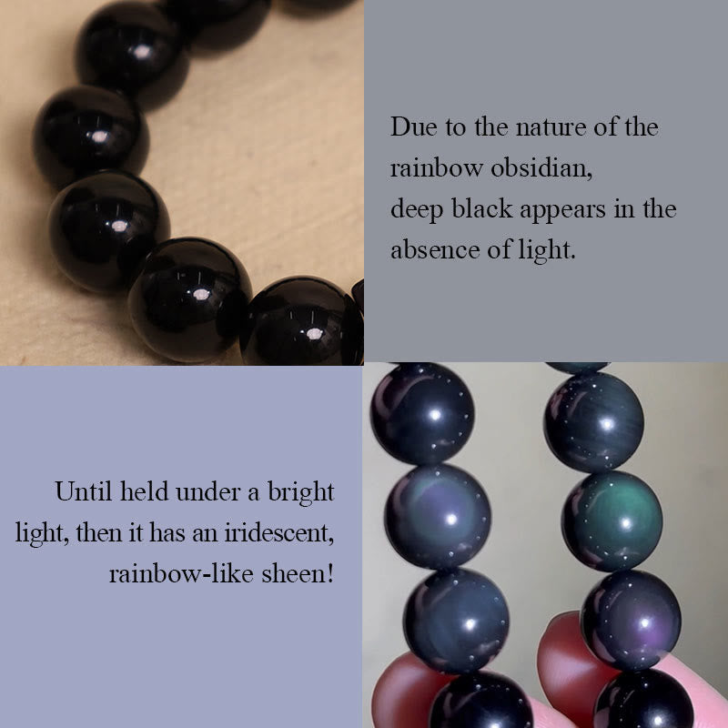 Nimara Ritual FengShui PiXiu Rainbow Obsidian Tiger Eye Wealth Bracelet