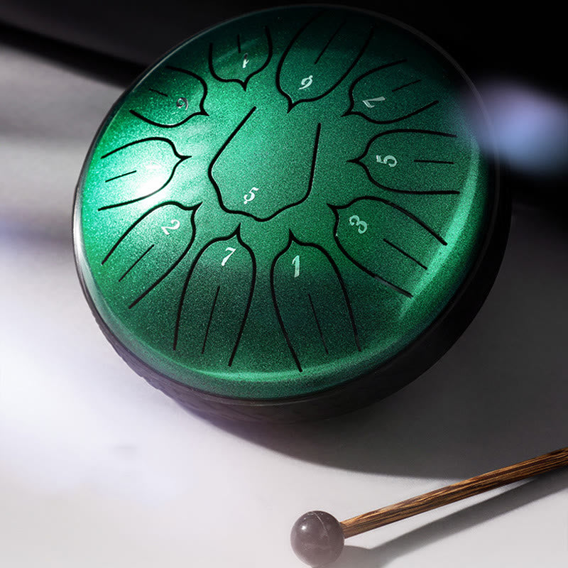 Nimara Ritual Steel Tongue Drum Sound Healing Meditation Yoga Lotus Drum Kit 11 Note 6 Inch