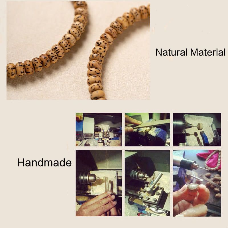 Nimara Ritual Bodhi Seed Small Leaf Red Sandalwood Wisdom Bracelet