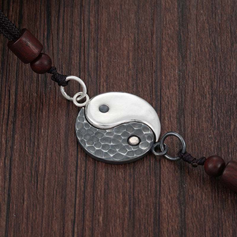 Nimara Ritual 990 Sterling Silver Yin Yang Balance Harmony Necklace Pendant