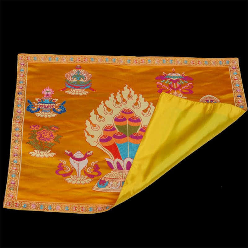 Nimara Ritual Prayer Altar Mat Healing Meditation 8 Auspicious Symbols Mat