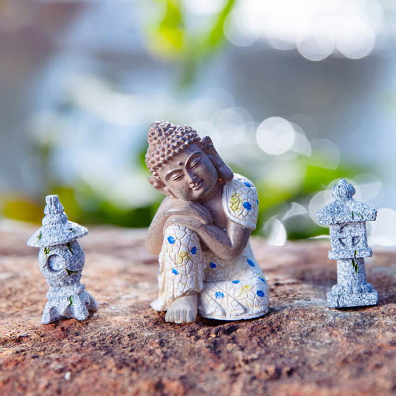 Nimara Ritual Meditating Zen Buddha Serenity Resin Statue Figurine Home Decoration