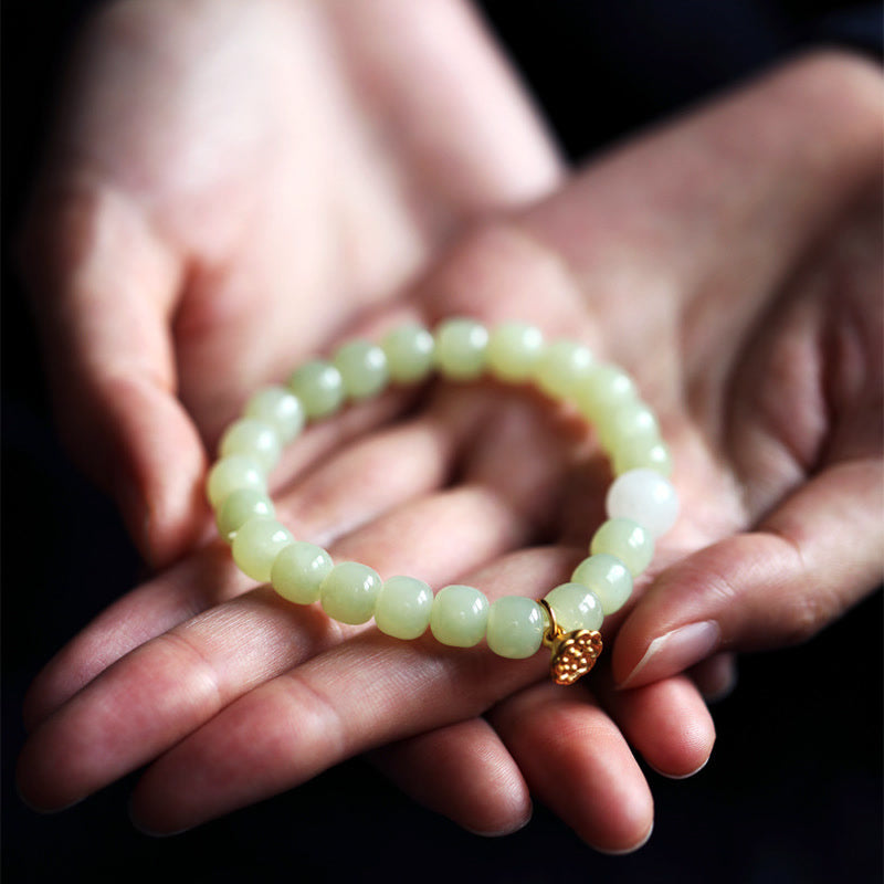 Nimara Ritual Jade Lotus Abundance Adjustable Bracelet