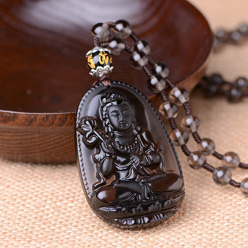 Nimara Ritual Chinese Zodiac Obsidian Protection Necklace