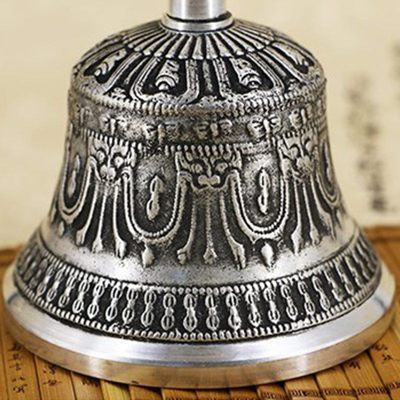 Nimara Ritual Tibetan Meditation Bell and Vajra Dorje Copper Decoration Set