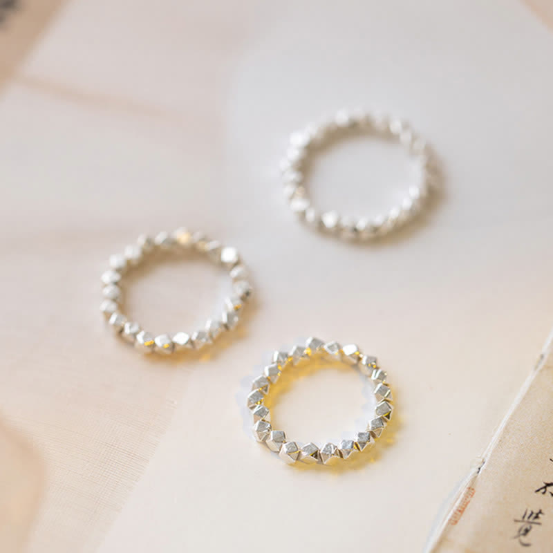 Nimara Ritual 925 Sterling Silver Beaded Blessing Ring