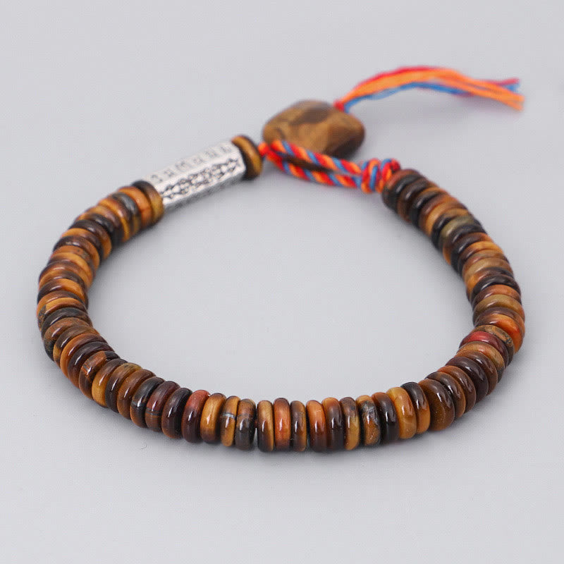 Nimara Ritual Tibetan Tiger Eye Om Mani Padme Hum Protection Power Bracelet