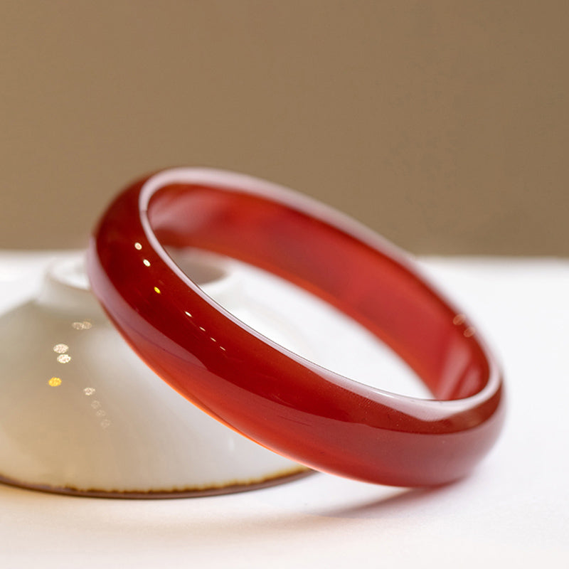 Nimara Ritual Natural Red Agate Confidence Bracelet Bangle