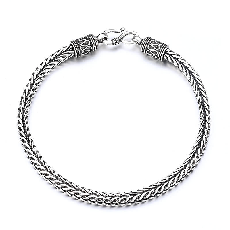 Nimara Ritual Vintage Dragon Keel Braided Twisted Design Wealth Buckle Bracelet