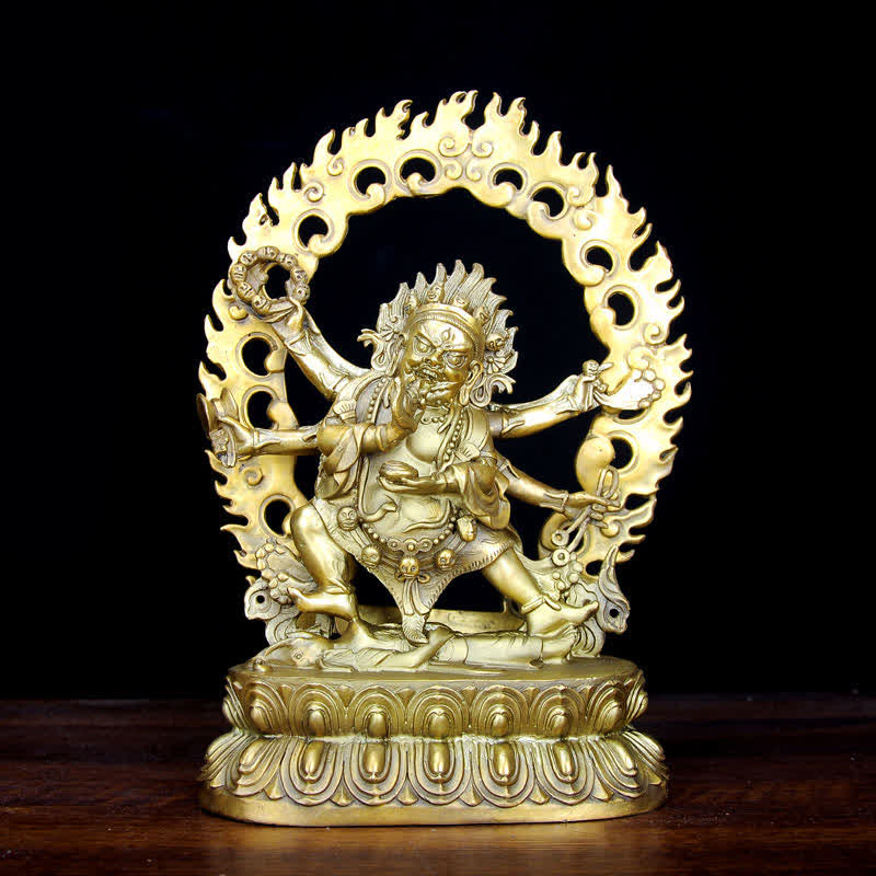 Nimara Ritual Tibet Mahakala Bodhisattva Figurine Compassion Copper Statue Decoration
