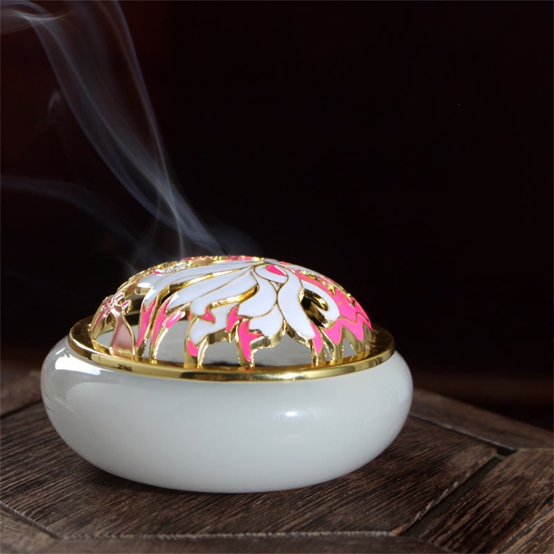Nimara Ritual Nine Tailed Fox Liuli Crystal Healing Meditation Incense Burner