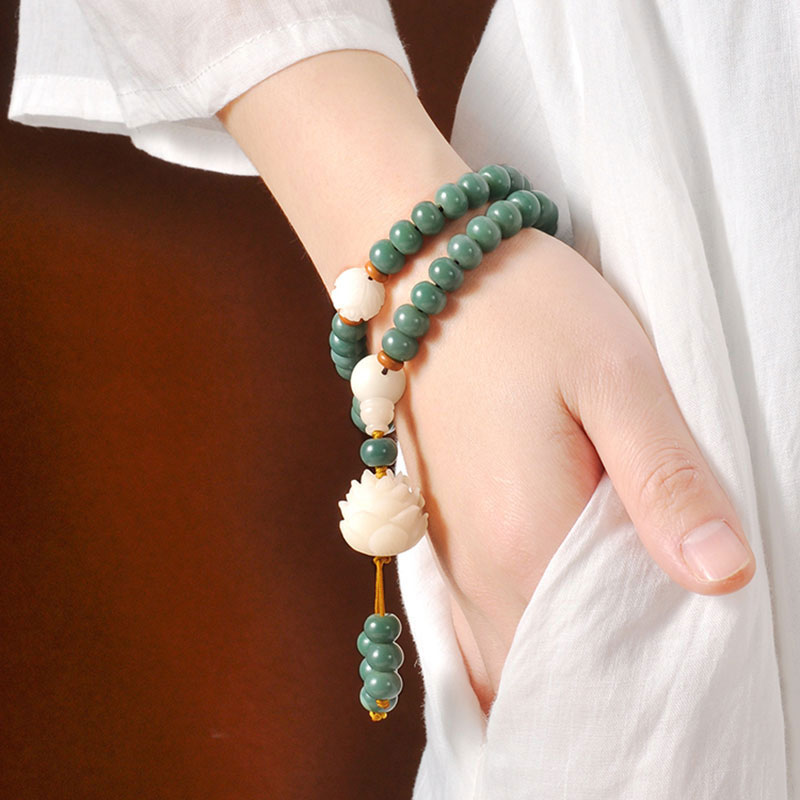 Nimara Ritual Lotus Cyan Bodhi Seed Success Bracelet