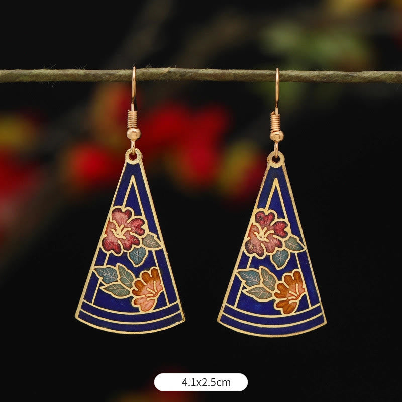Nimara Ritual Lotus Butterfly Flower Alloy Copper Enlightenment Drop Earrings