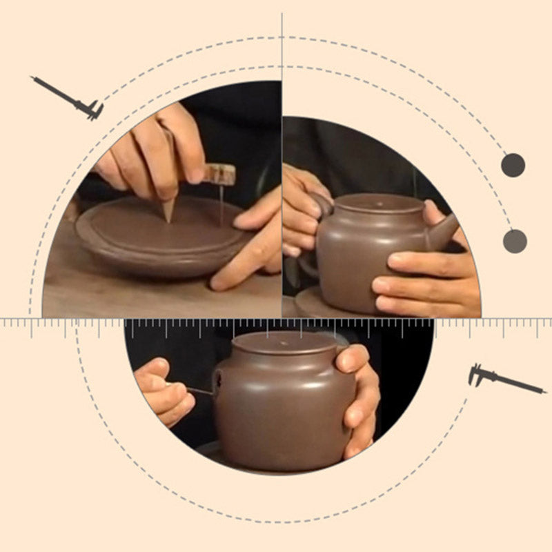 Nimara Ritual Yixing Semi-handmade Yellow Green Purple Clay Kung Fu Teapot 240ml