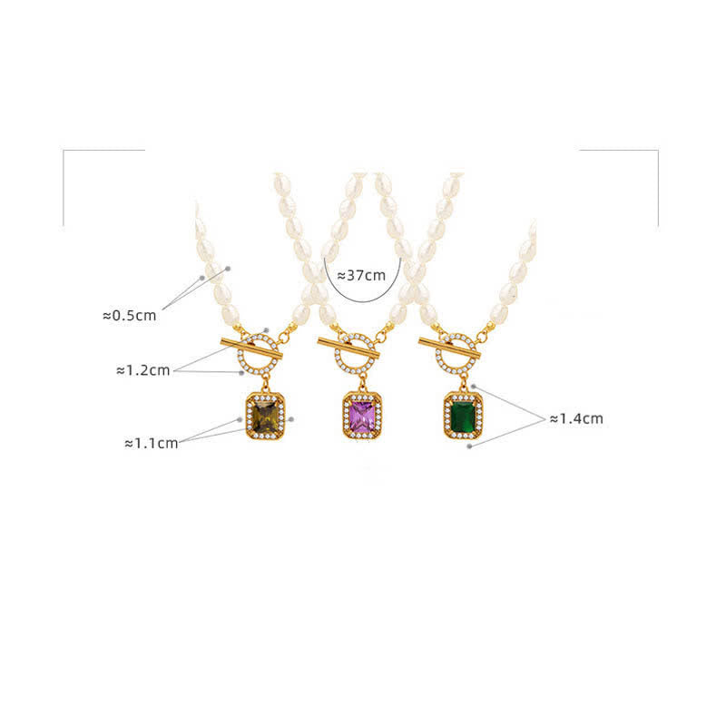 Nimara Ritual Pearl Zircon Wealth Charm Necklace Pendant