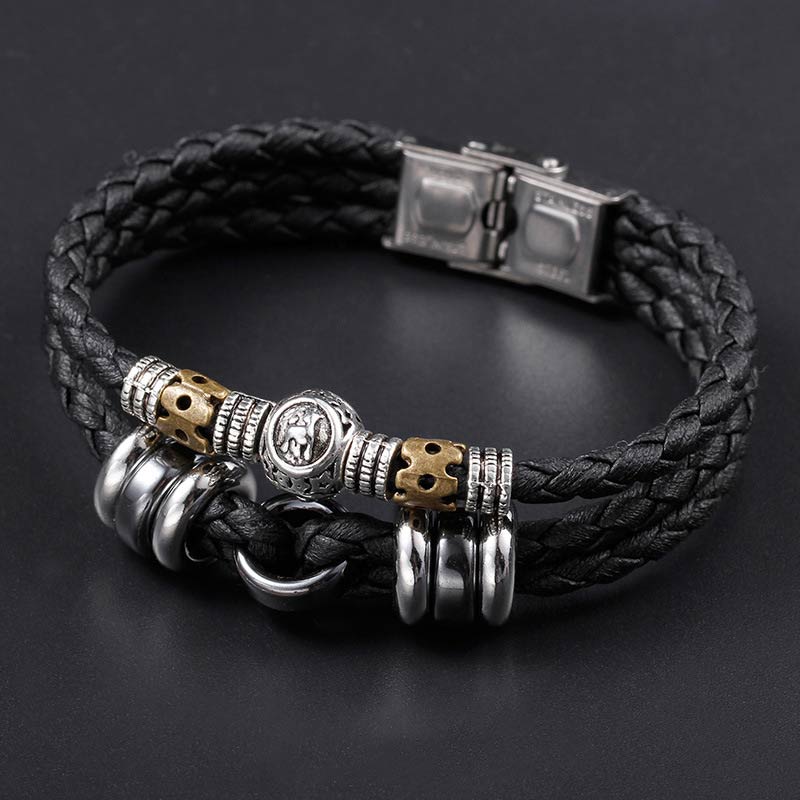 Nimara Ritual 12 Constellations of the Zodiac Hematite Protection Bracelet