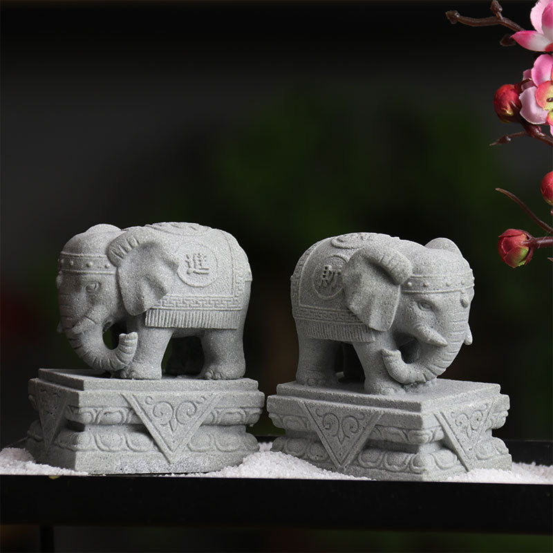 Nimara Ritual Lion Fu Foo Dogs Elephant Ward Off Evil Blessing Home Decoration