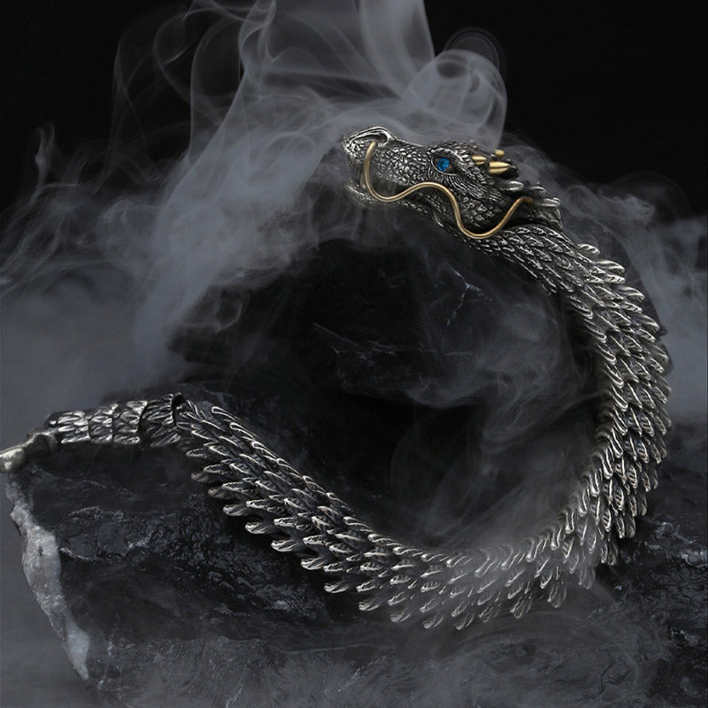 Nimara Ritual Nordic Dragon Handmade Amulet Luck Protection Chain Bracelet