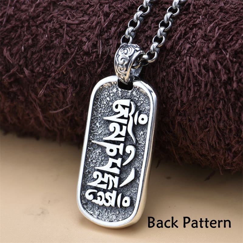Nimara Ritual 925 Sterling Silver Zakiram Goddess of Wealth Om Mani Padme Hum Peace Necklace Pendant