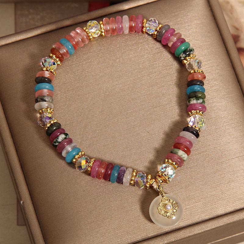 Nimara Ritual Various Crystal Peace Buckle Auspicious Bracelet