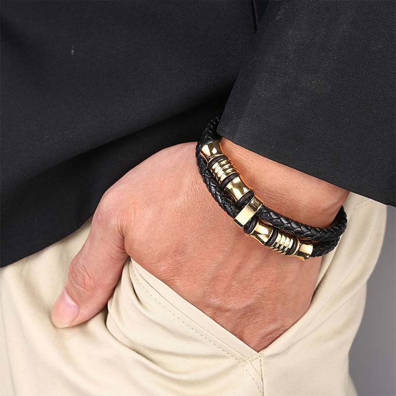 Nimara Ritual Layered Leather Weave Fortune Bracelet
